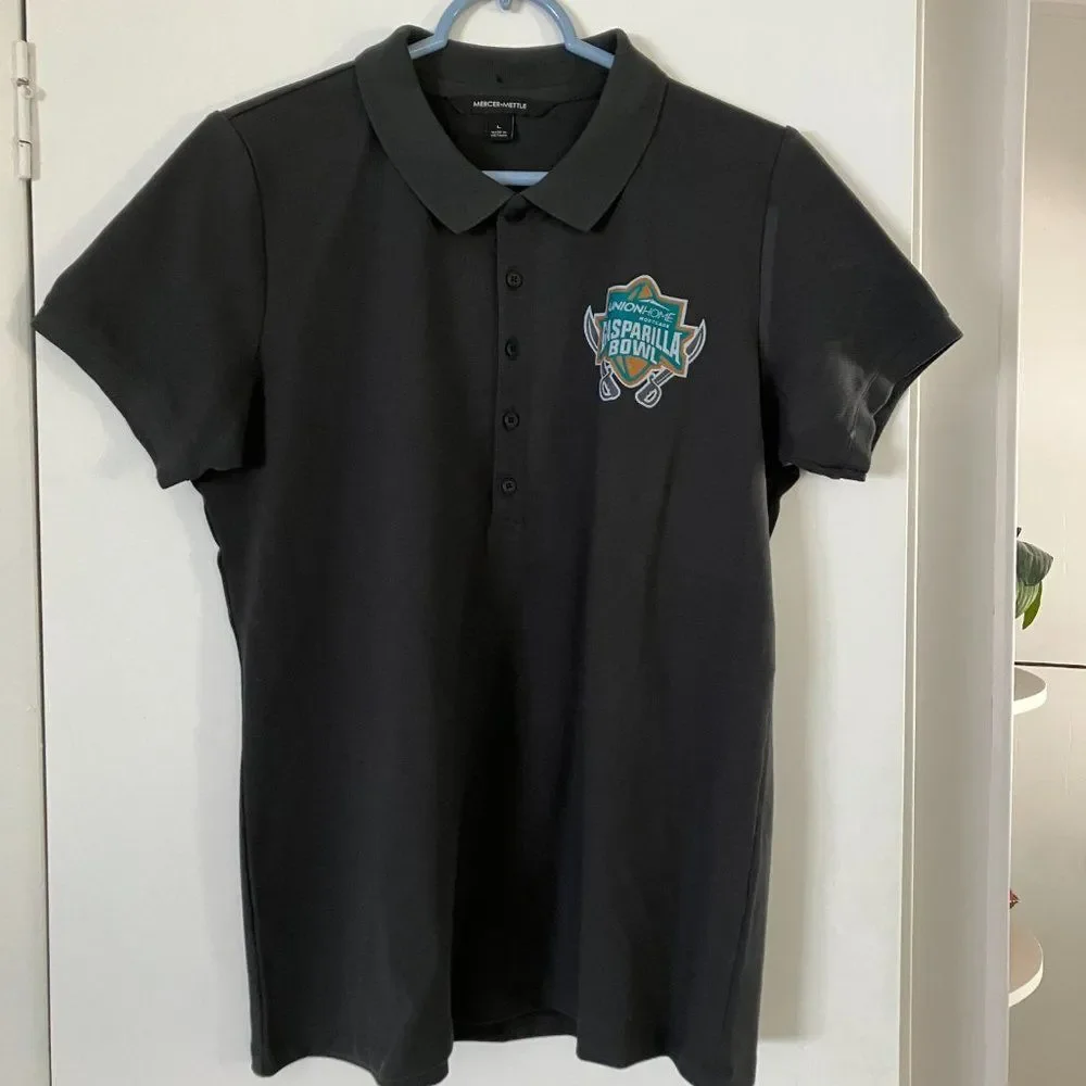 Navy Gasparilla Bowl Men's Collar Shirt Size L NWOT - Picture 2 of 4